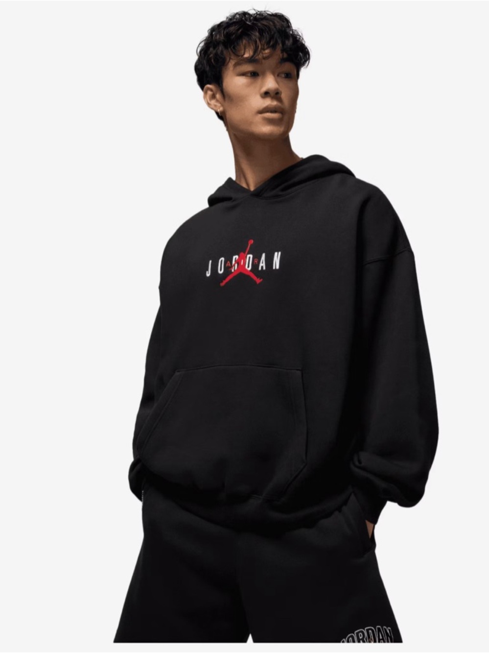 Jordan Brooklyn Oversize Stretch Pullover Hoodie Size:medium
